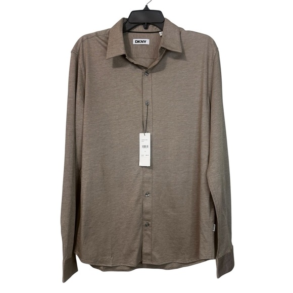 Men's Mocha Preppy Button Down Shirt - Picture 2 of 8